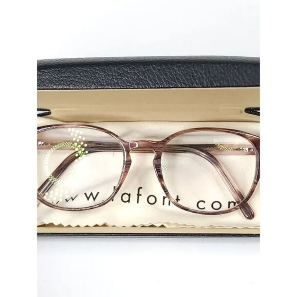 Jean Lafont Eyeglasses Frames BECKY 7084 Clear Brown Pink Purple‎ Horn 50-18-138